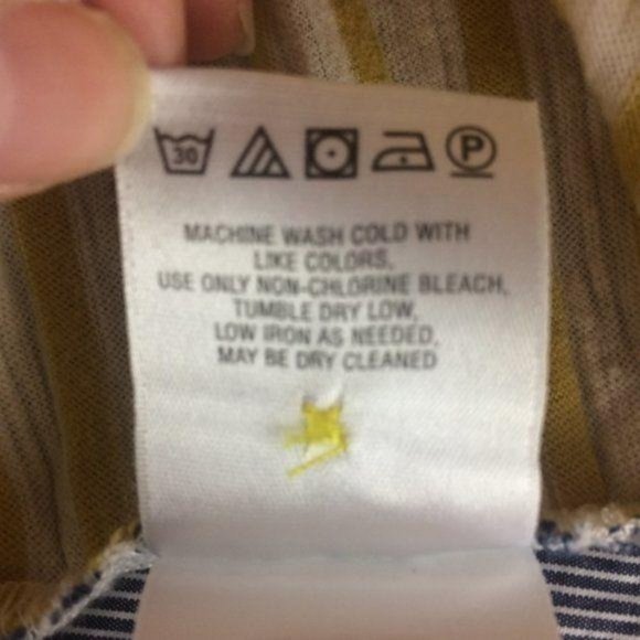 *SOLD* Anthropologie 9-H15 Women's Small Striped Button Back Top 3/4 Sleeves - Picture 7 of 8